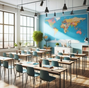 empty classroom